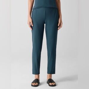 Eileen Fisher Washable Stretch Crepe Slim Ankle Pants Alpine XL
